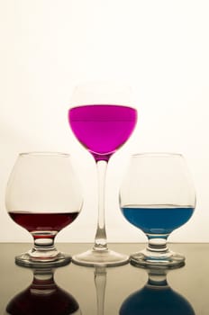 glasses on a light background