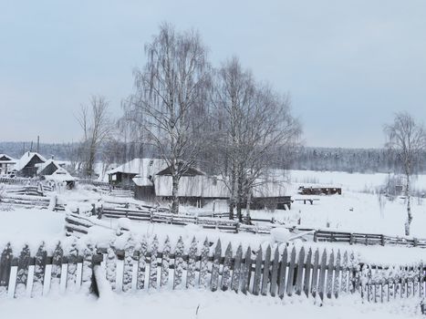 village in winter