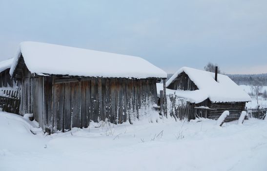 village in winter