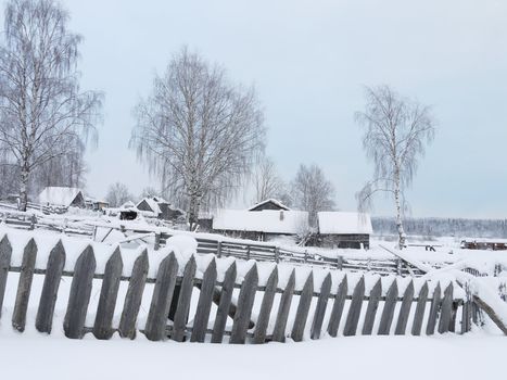 village in winter