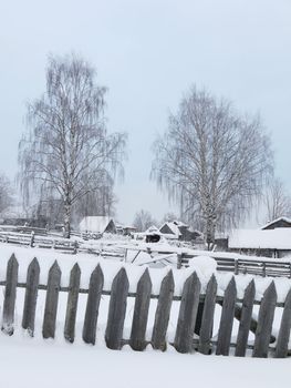 village in winter