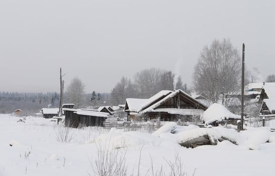 village in winter