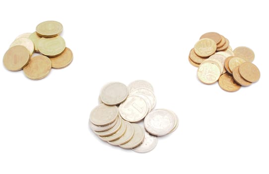 money on a white background 