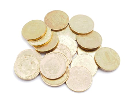 money on a white background 