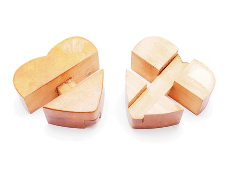 heart. puzzle on a white background