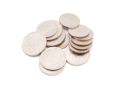 money on a white background 