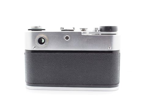 Old camera on a white background 