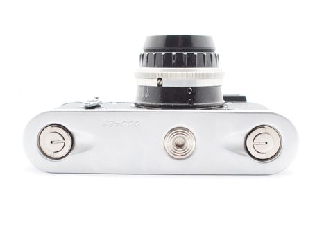 Old camera on a white background 