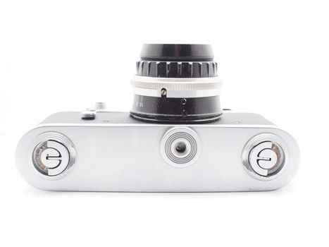 Old camera on a white background 