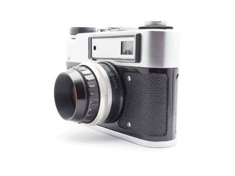 Old camera on a white background 