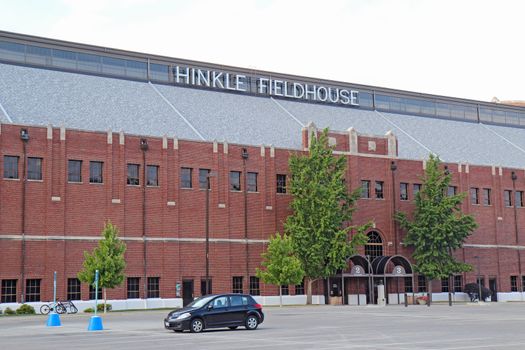 INDIANAPOLIS, INDIANA - JULY 30: Hinkle Fieldhouse basketball arena at Butler University, July 30, 2011. The Butler Bulldogs basketball team went to two consecutive NCAA final fours during 2010-2011.