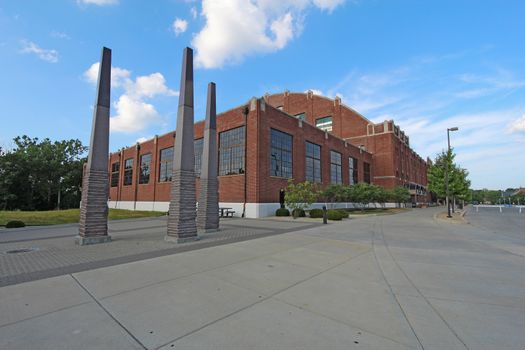 INDIANAPOLIS, INDIANA - JULY 30: Hinkle Fieldhouse basketball arena at Butler University, July 30, 2011. The Butler Bulldogs basketball team went to two consecutive NCAA final fours during 2010-2011.