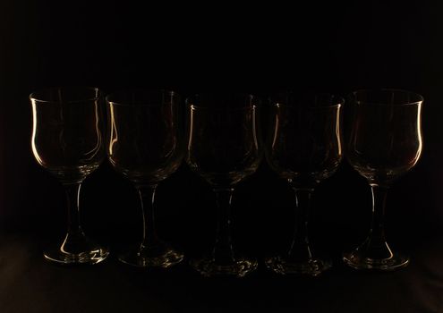 glass against a dark background