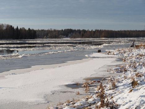 river in winter