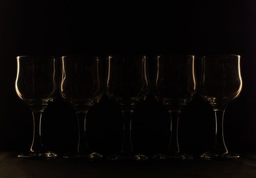 glass against a dark background
