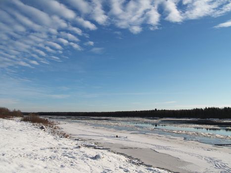 river in winter