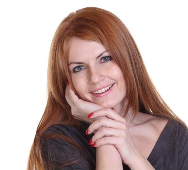 young beautiful redhair woman
