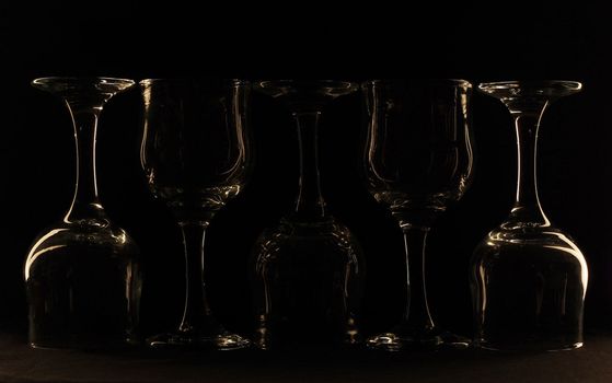 glass against a dark background