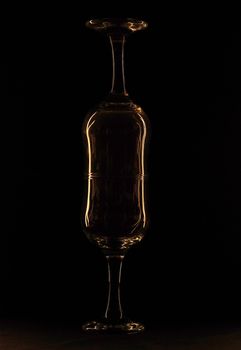 glass against a dark background