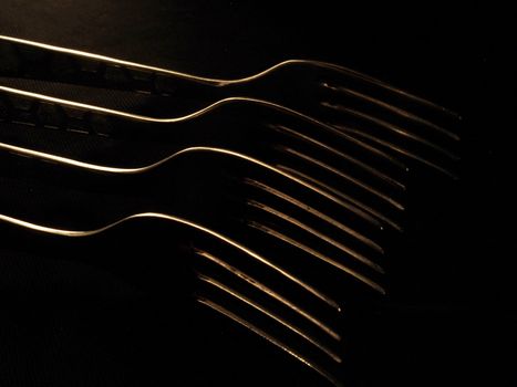 fork on a dark background