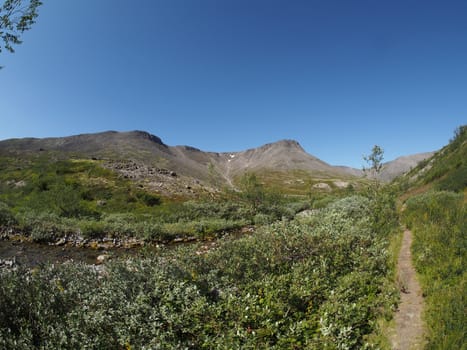 path in the mountains