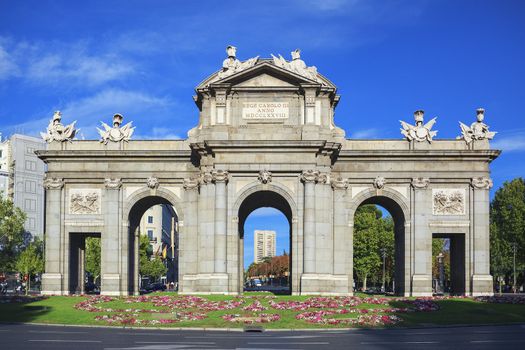 The Puerta de Alcala at Independence Square - Madrid Spain 