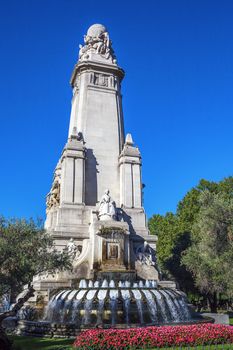 Cervantes Monument at Plaza Espana - Madrid Spain 
