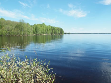 Beautiful lake in the north of Karelia, Russia          