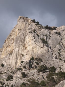 mountains and clouds