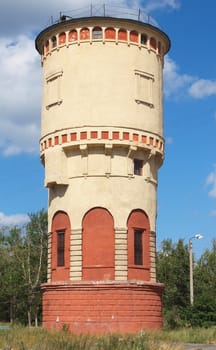 Fire tower in park of city