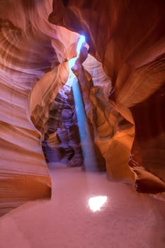 Antelope Canyon Arizona light beams on Navajo land near Page