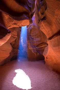 Antelope Canyon Arizona light beams on Navajo land near Page