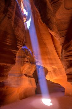 Antelope Canyon Arizona light beams on Navajo land near Page