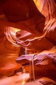 Antelope Canyon Arizona sand waterfall on Navajo land near Page