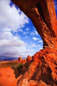 Arches National Park North Window section in Moab Utah USA