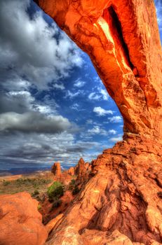 Arches National Park North Window section in Moab Utah USA