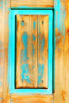 Old grungy wooden background with a color appearance