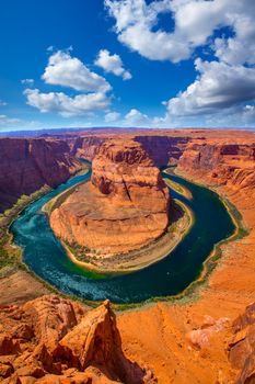 Arizona Horseshoe Bend meander of Colorado River in Glen Canyon