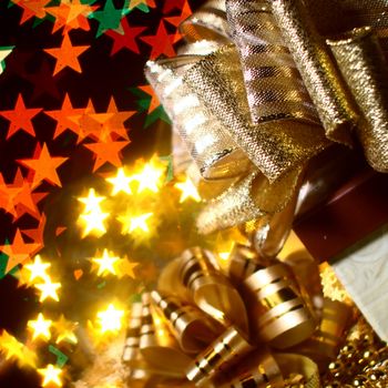 holiday gifts background warm stars 