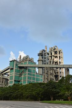 Cement plant, factory in Asian.