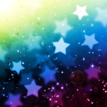 abstract magic star lighting background with flare