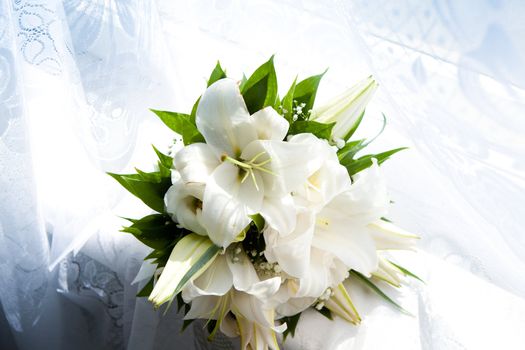 bouquet with white lilies