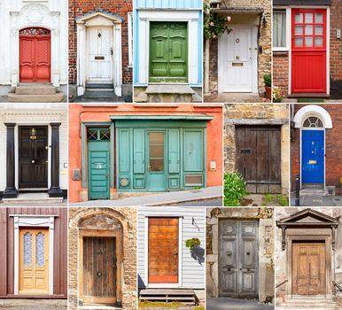 Collection of various wooden doors