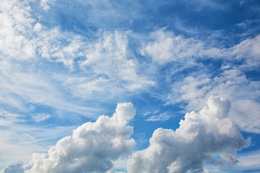 blue sky background with white clouds 