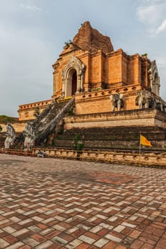 Buddhist temple Wat Chedi Luang. Chiang Mai, Thailand