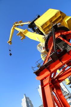 A crane in Puerto Madero, Buenos Aires.