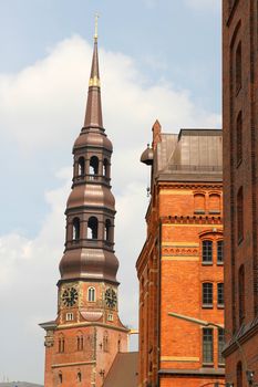 Historic building in the Speicherstadt in Hamburg, Germany, Europe.