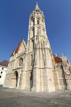 The Matthias Church in the Fisher Bastion in Budapest, Hungary, Europe.