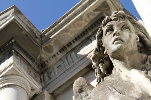 Statue in the Cemetery of Recoleta, Buenos Aires, Argentina.