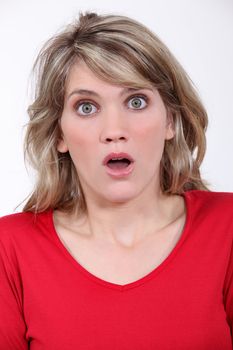 woman looking surprised